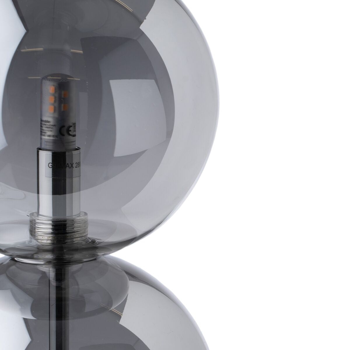 Desk lamp Silver Crystal Iron Hierro/Cristal 28 W 220 V 240 V 220 -240 V 15 x 15 x 48 cm-3