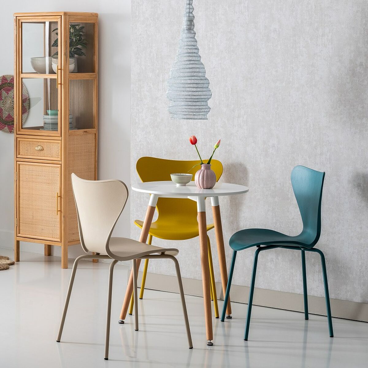 Dining Table White MDF Wood 60 x 60 x 74 cm-6