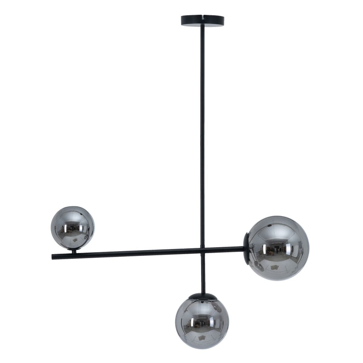 Ceiling Light Ø 14 cm 70 x 18 x 90 cm Crystal Black Metal-0