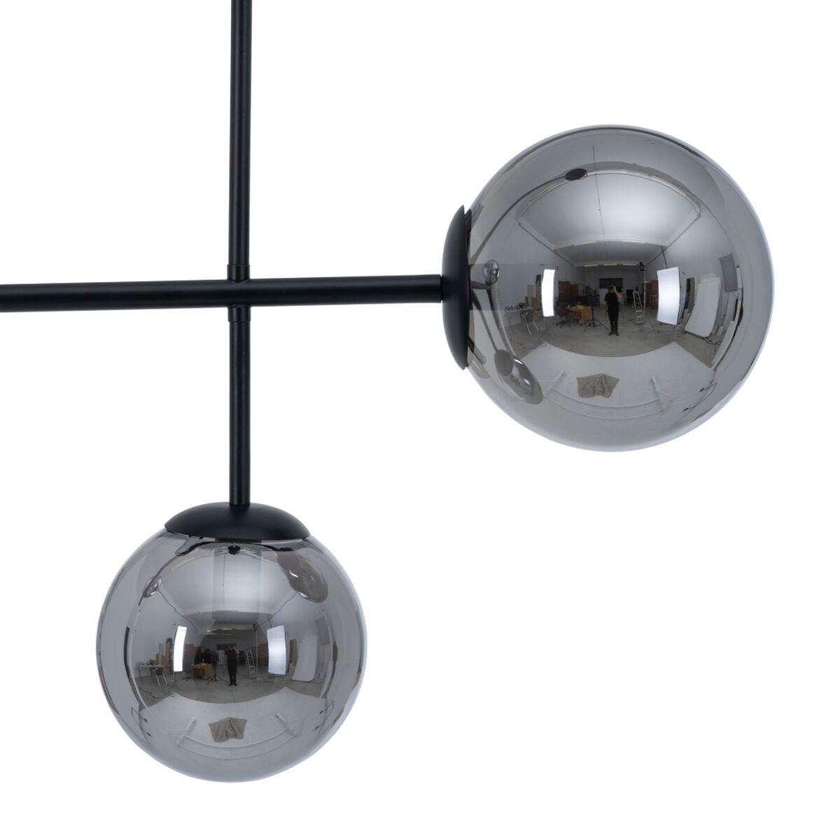 Ceiling Light Ø 14 cm 70 x 18 x 90 cm Crystal Black Metal-4