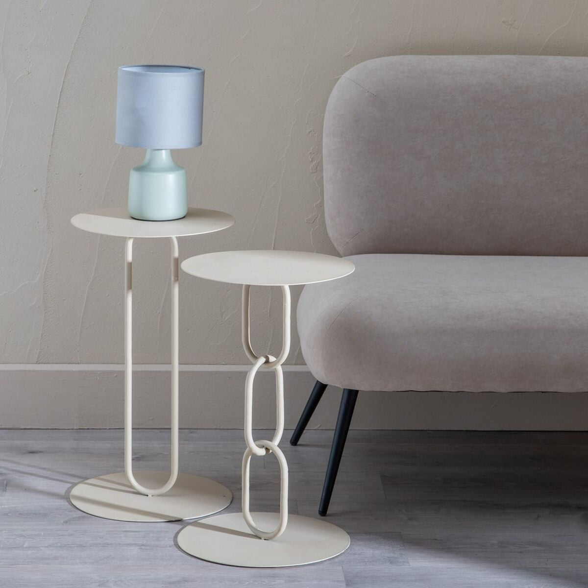 Side table 30,5 x 30,5 x 53 cm Cream Iron-8