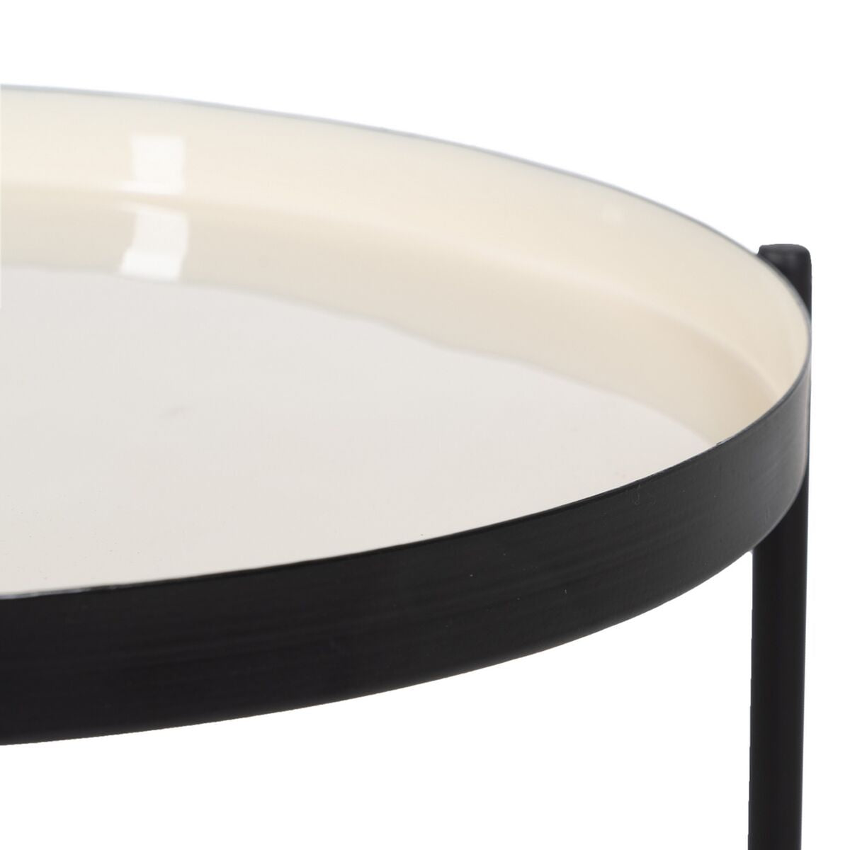 Side table 40,5 x 40,5 x 60,5 cm Black Cream Iron-7