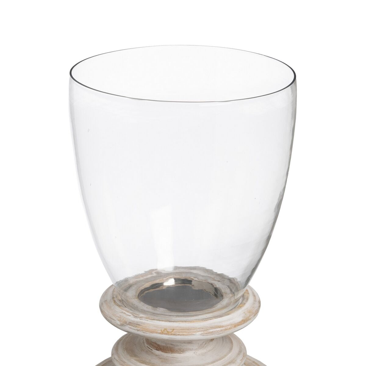 Candleholder White Wood Crystal 28 x 28 x 43 cm-5