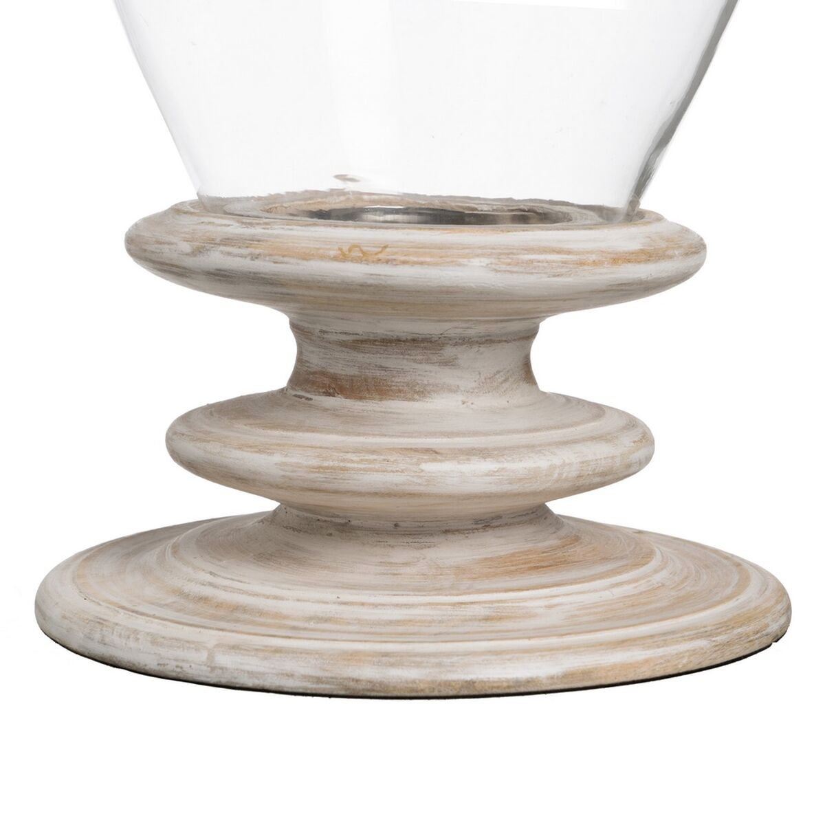 Candleholder White Wood Crystal 28 x 28 x 43 cm-3