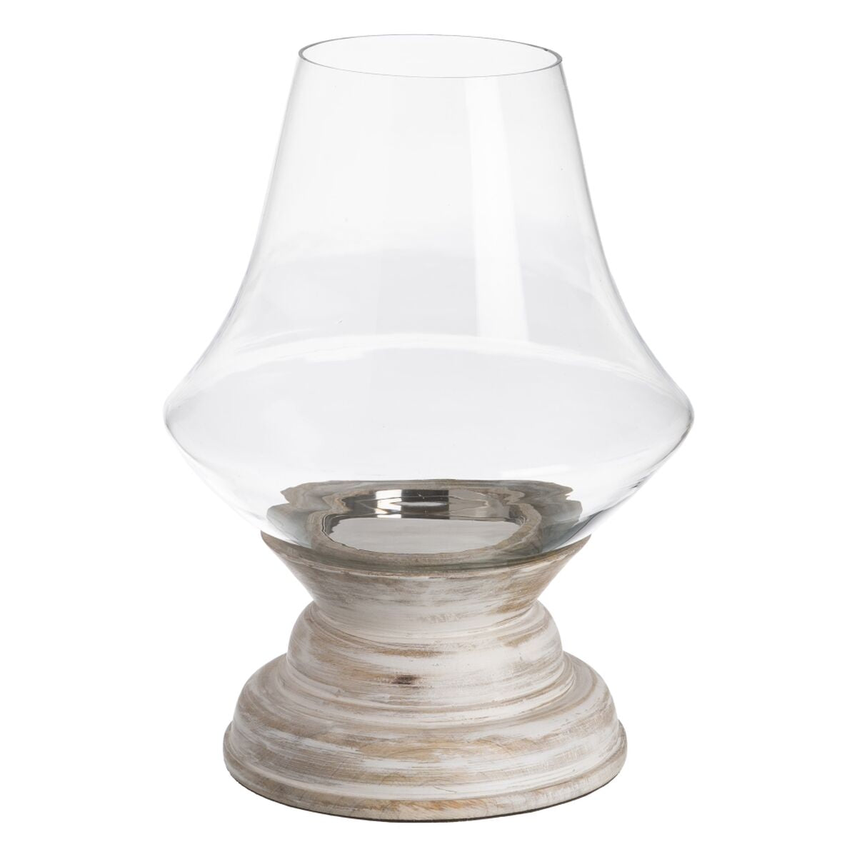 Candleholder White Wood Crystal 28 x 28 x 38 cm-0