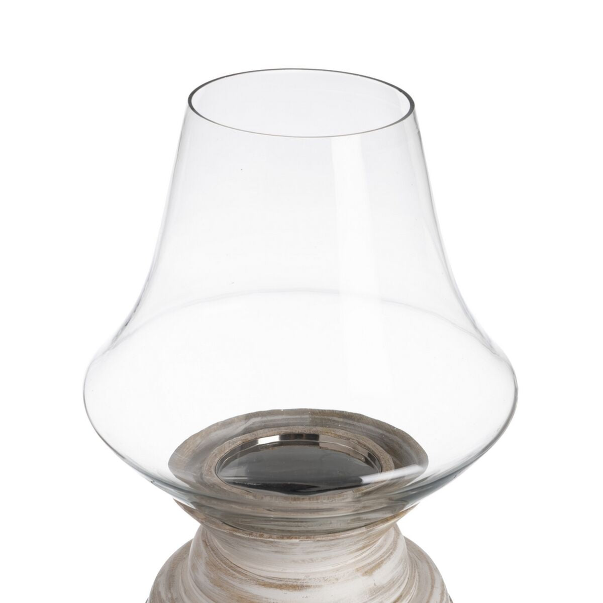 Candleholder White Wood Crystal 28 x 28 x 38 cm-5