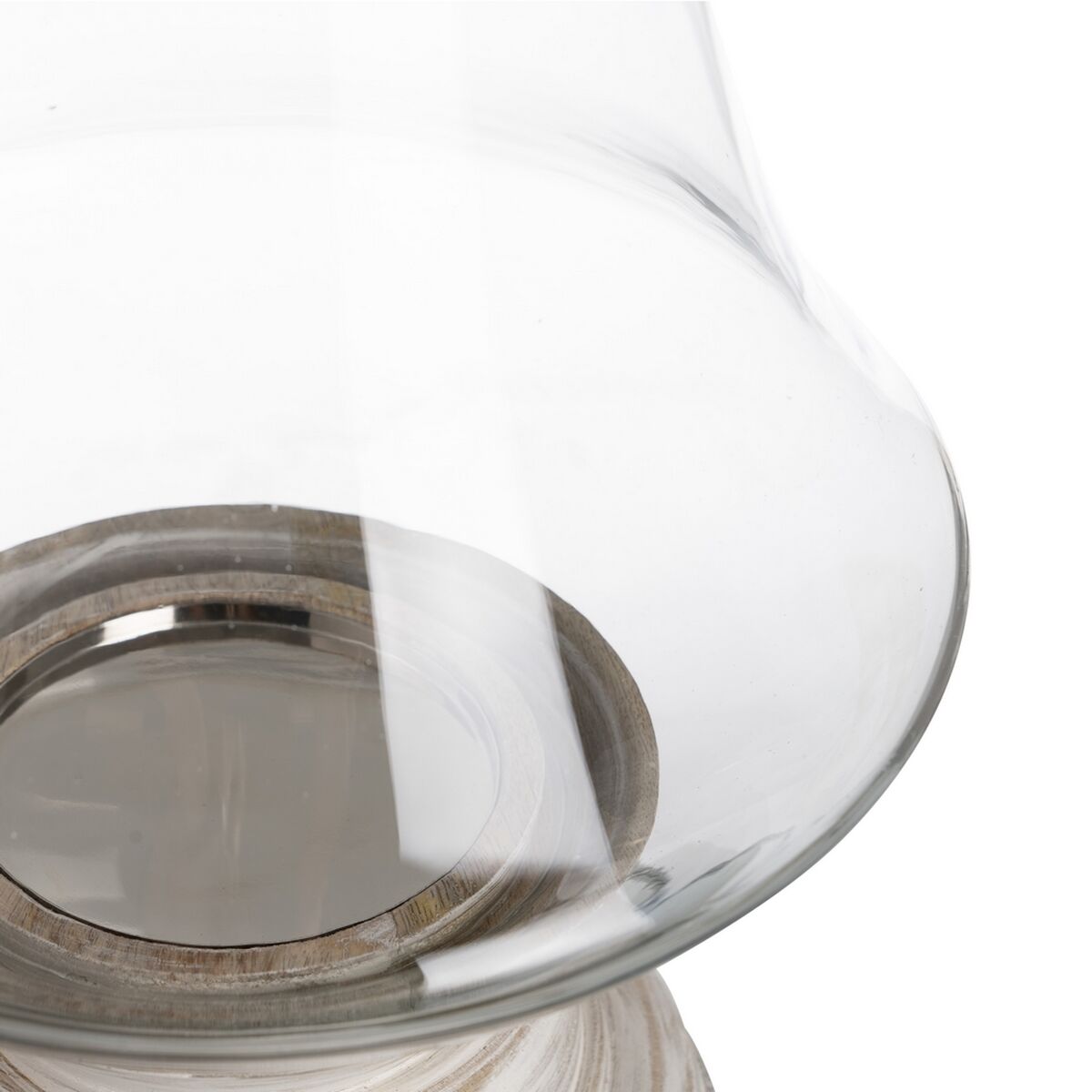 Candleholder White Wood Crystal 28 x 28 x 38 cm-4