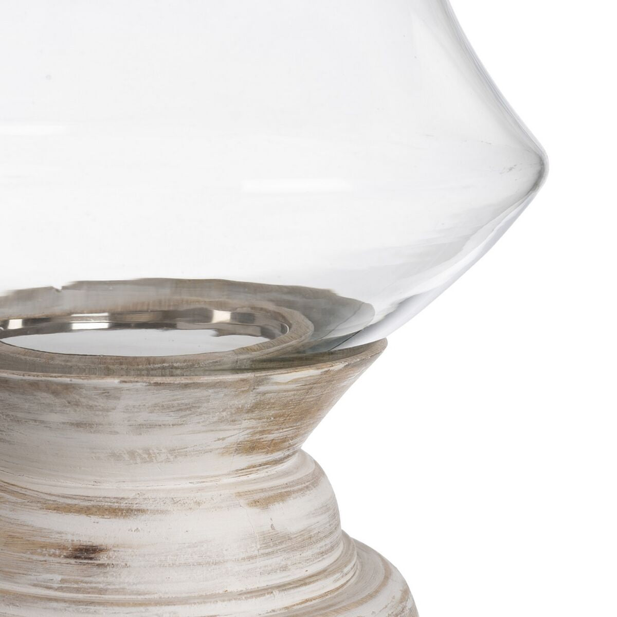 Candleholder White Wood Crystal 28 x 28 x 38 cm-3