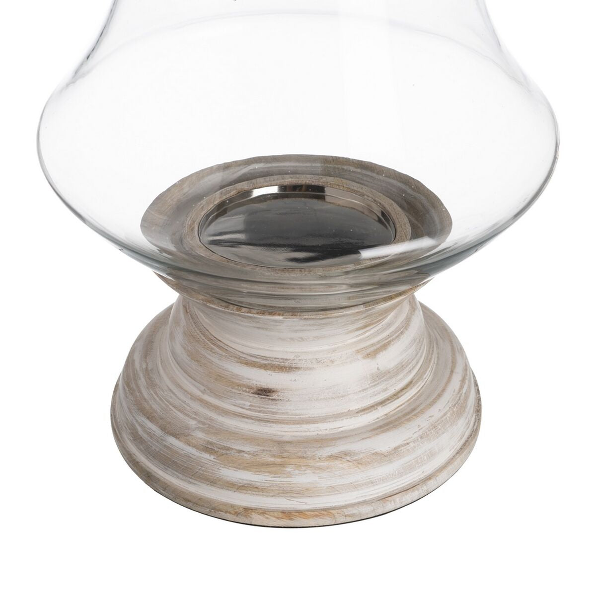 Candleholder White Wood Crystal 28 x 28 x 38 cm-2