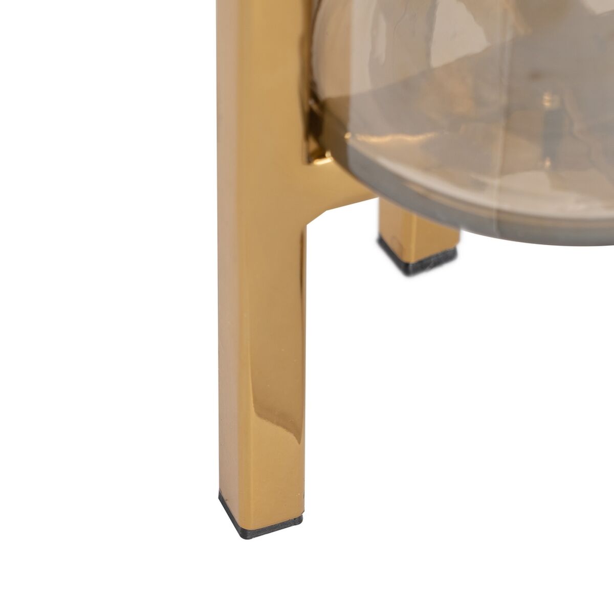 Candleholder Golden Crystal Steel 10 x 10 x 18 cm-2