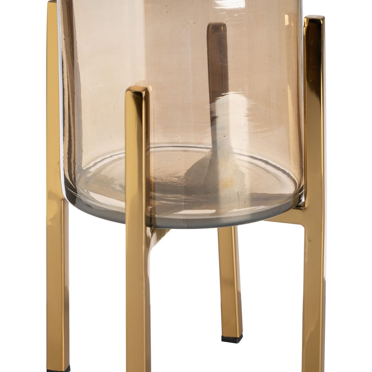 Candleholder Golden Crystal Steel 15 x 15 x 29 cm-4