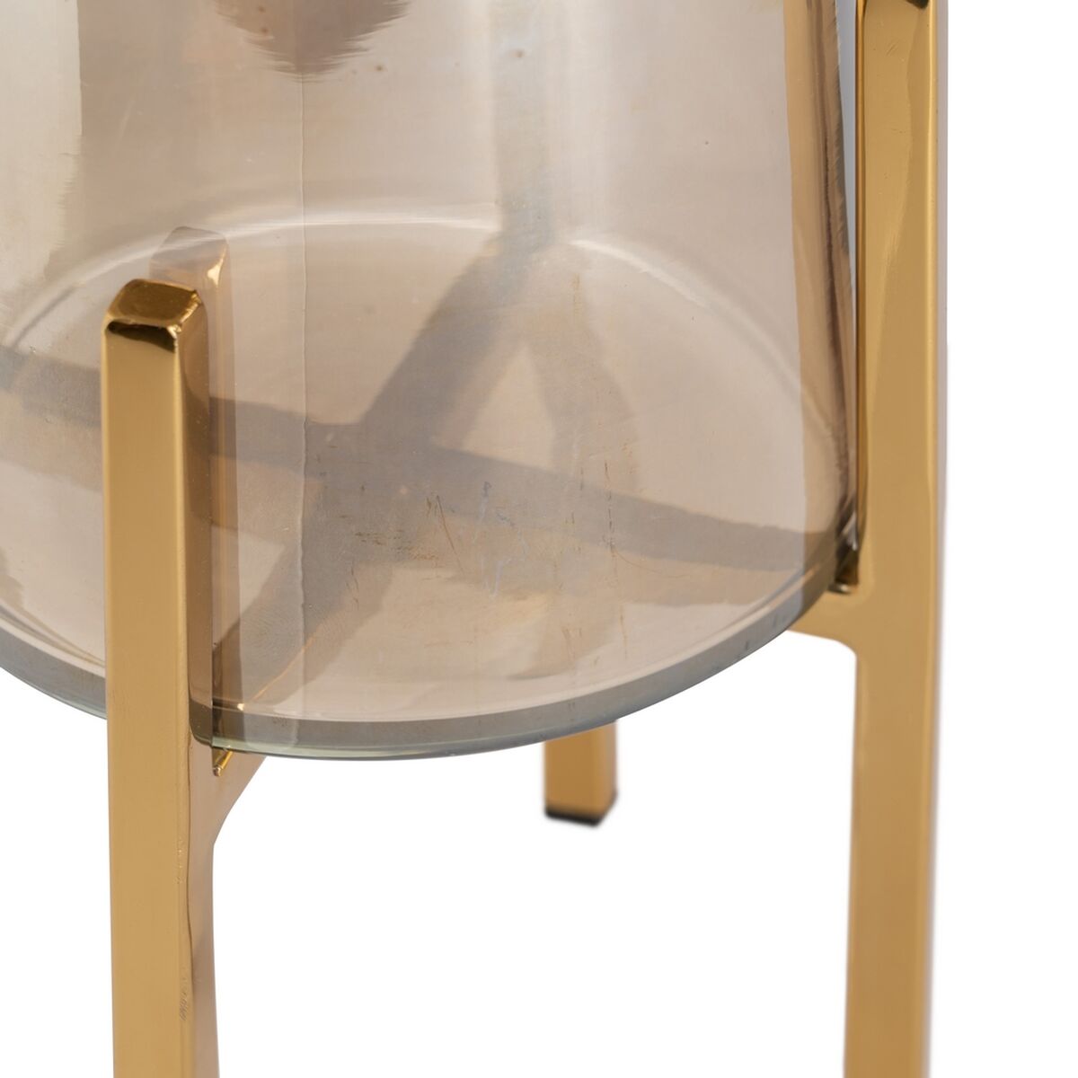 Candleholder Golden Crystal Steel 15 x 15 x 29 cm-3