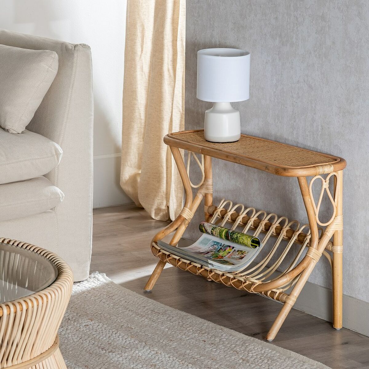 Side table RATÁN 70 x 30 x 50 cm Natural-10
