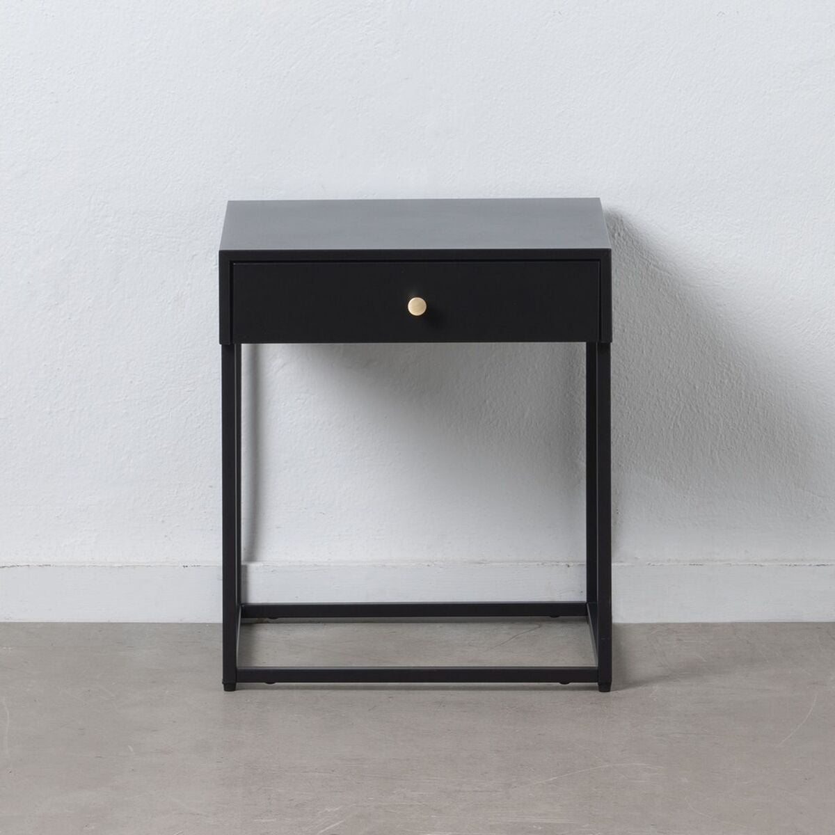 Nightstand Black Steel 43 x 41 x 50 cm-8