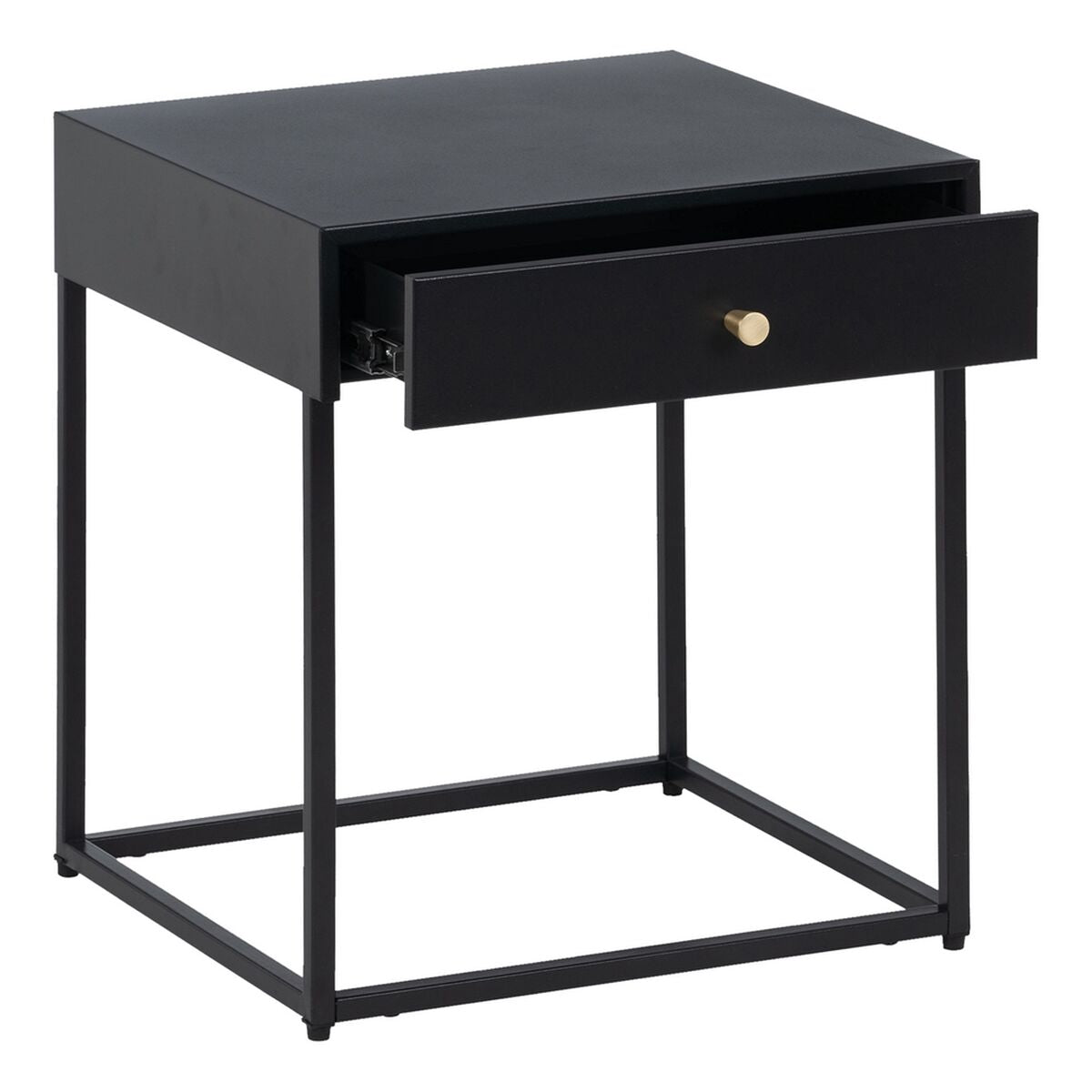 Nightstand Black Steel 43 x 41 x 50 cm-7