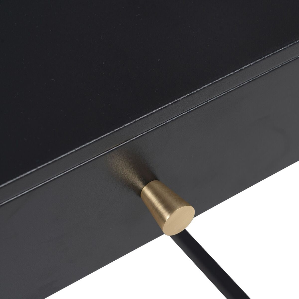 Nightstand Black Steel 43 x 41 x 50 cm-4
