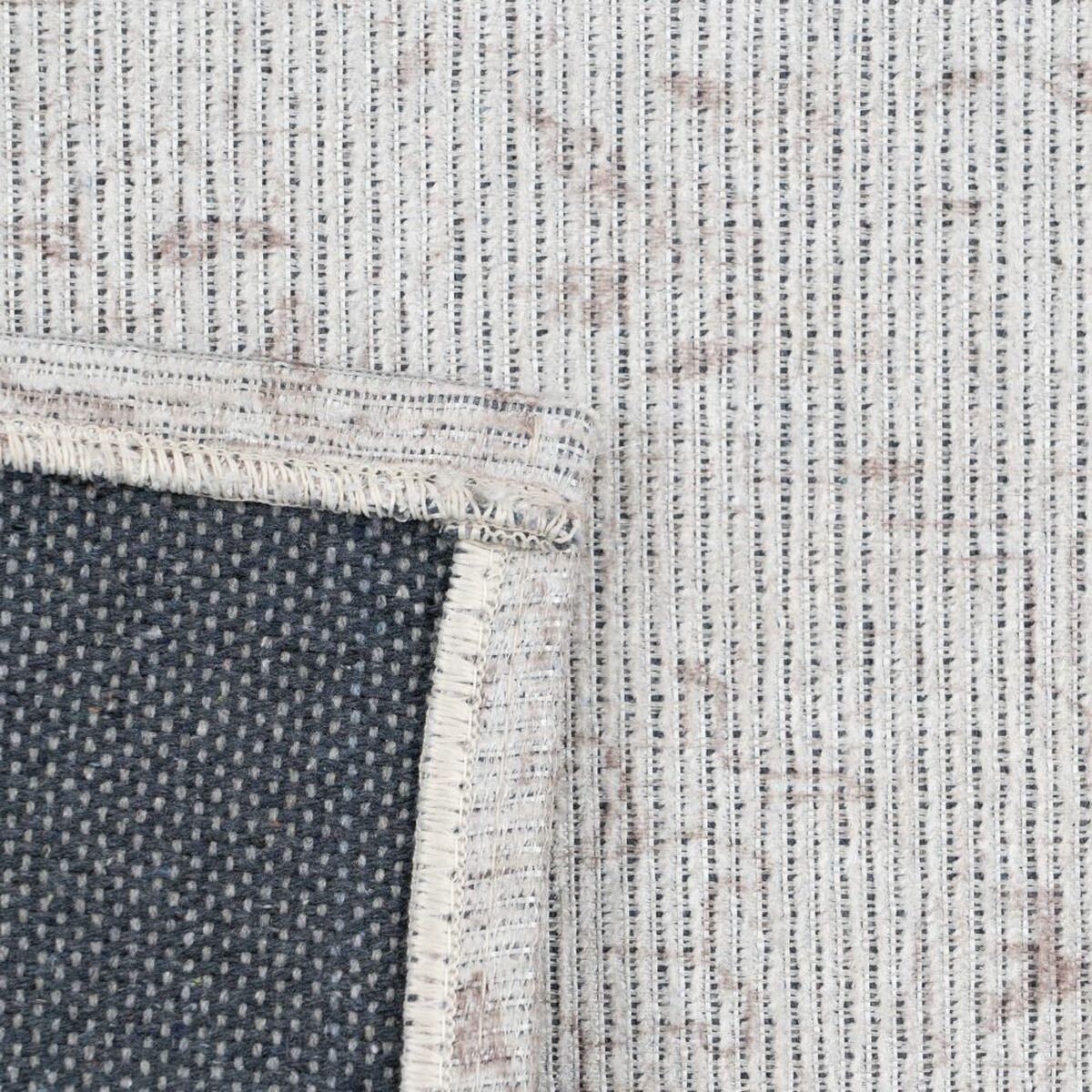 Carpet 80 x 150 cm Polyester Cotton Taupe-1