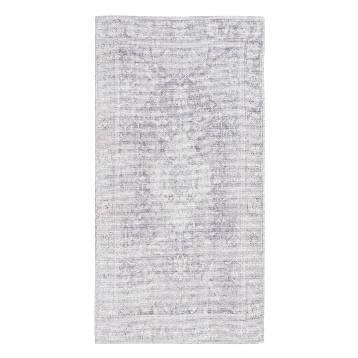 Carpet 80 x 150 cm Grey Polyester Cotton-0