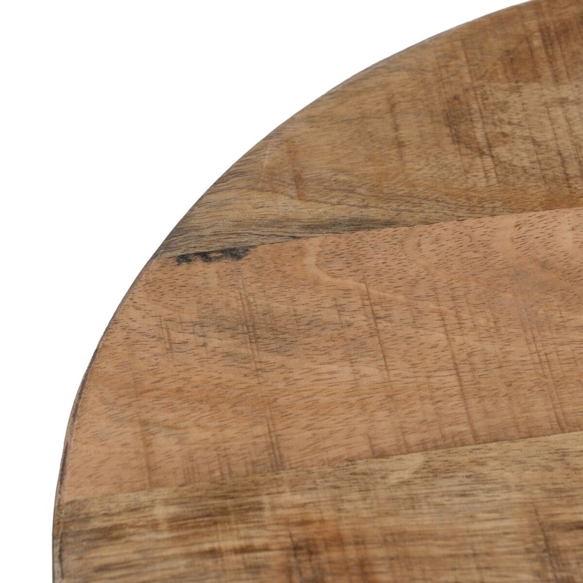 Side table Black Natural Wood Metal Iron wood and metal Mango wood 43 x 43 x 49 cm-6