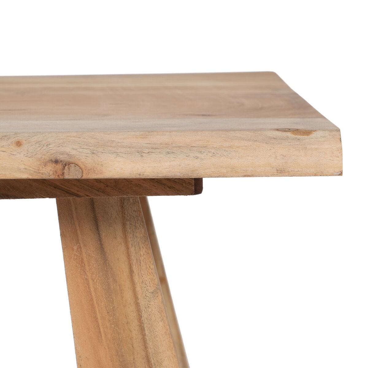 Small Side Table Natural Iron Acacia 50 x 50 x 46 cm-6