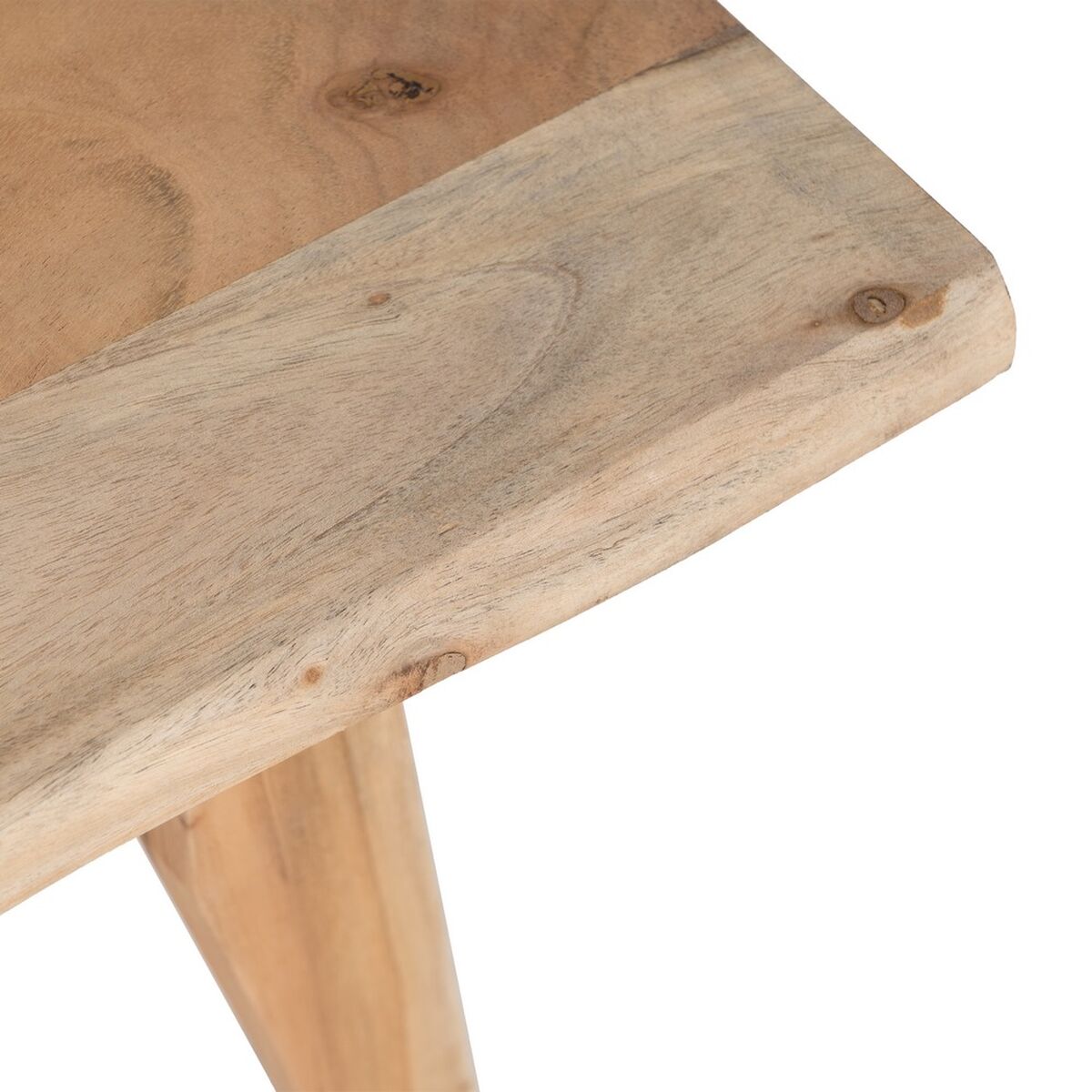 Small Side Table Natural Iron Acacia 50 x 50 x 46 cm-5