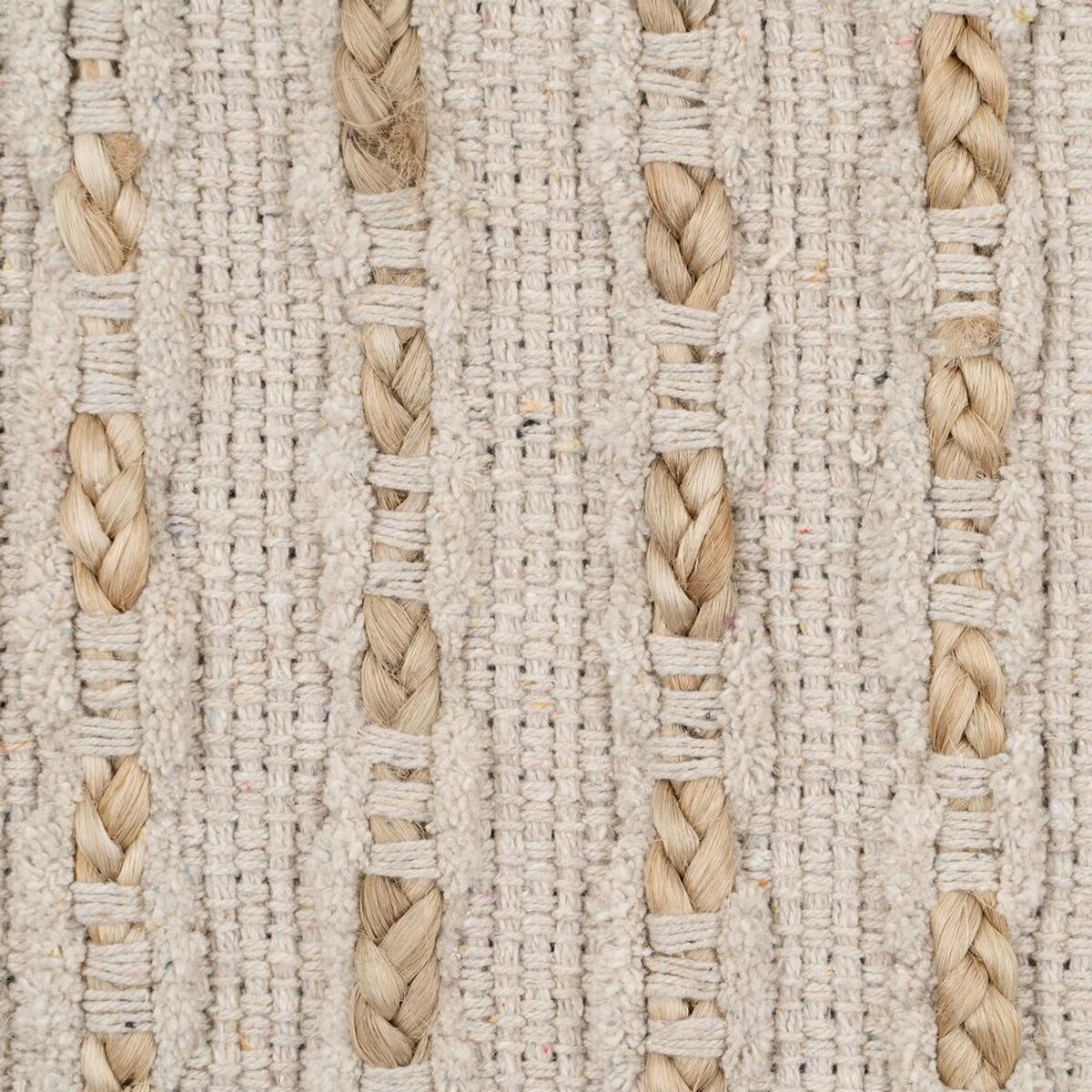 Carpet White Natural 70 % cotton 30 % Jute 160 x 230 cm-3