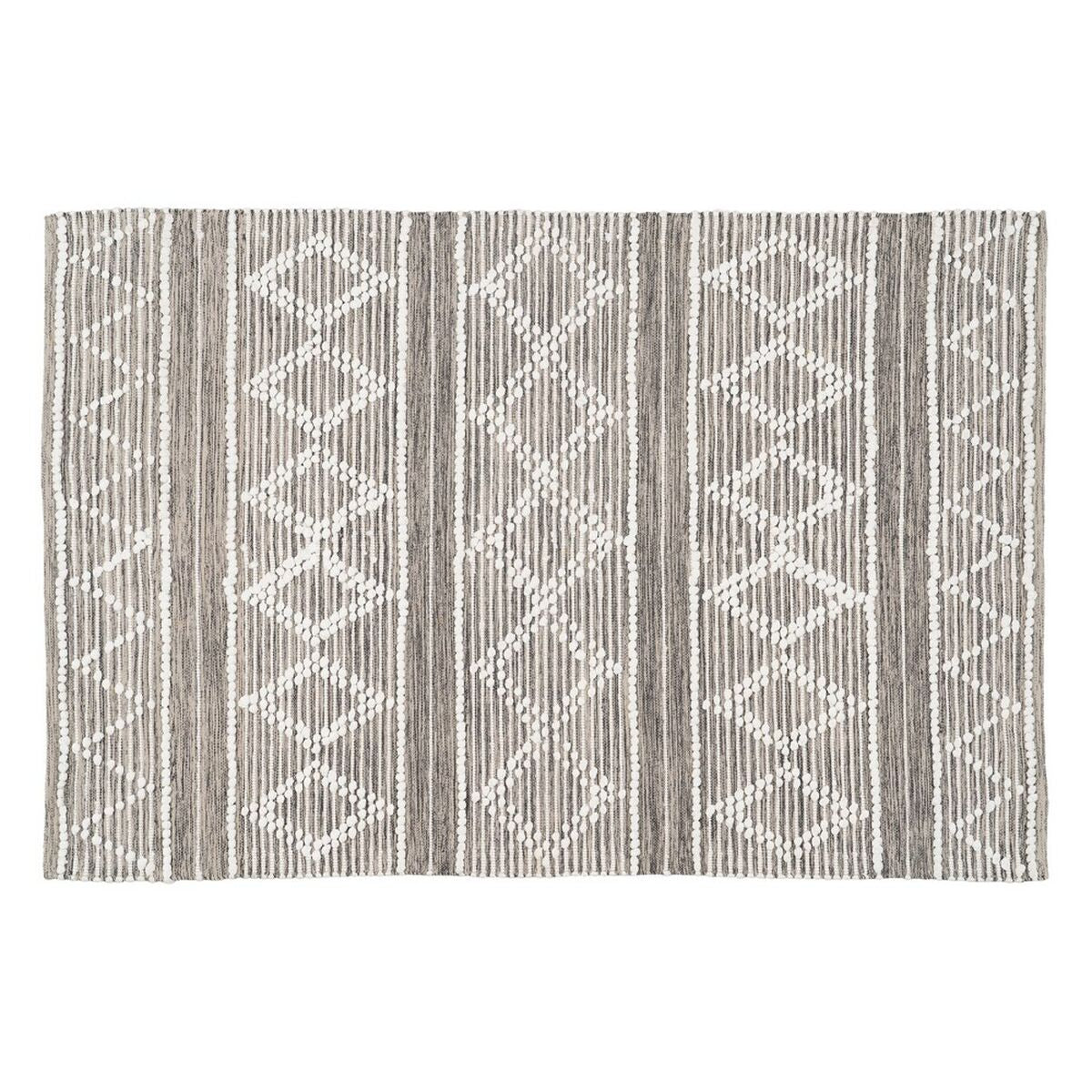 Carpet White Grey 60 % Cotton 40 % Polyester 160 x 230 cm-0