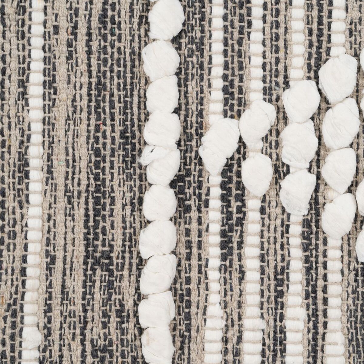 Carpet White Grey 60 % Cotton 40 % Polyester 160 x 230 cm-2