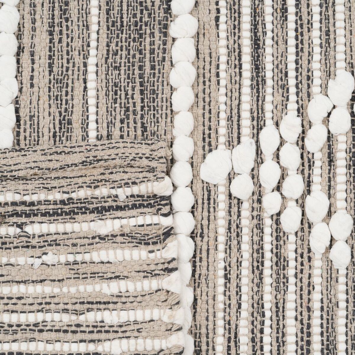 Carpet White Grey 60 % Cotton 40 % Polyester 160 x 230 cm-1