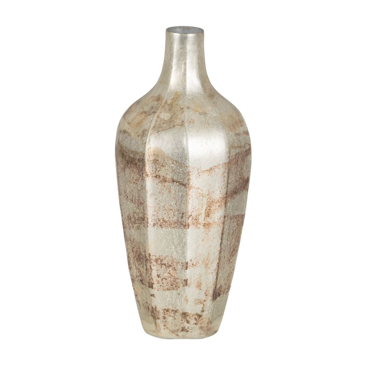 Vase White Crystal 11 x 11 x 25 cm-0