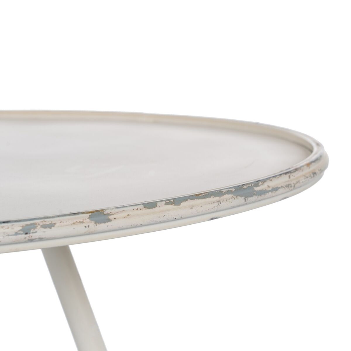 Small Side Table Cream Iron 80 x 80 x 75 cm-6