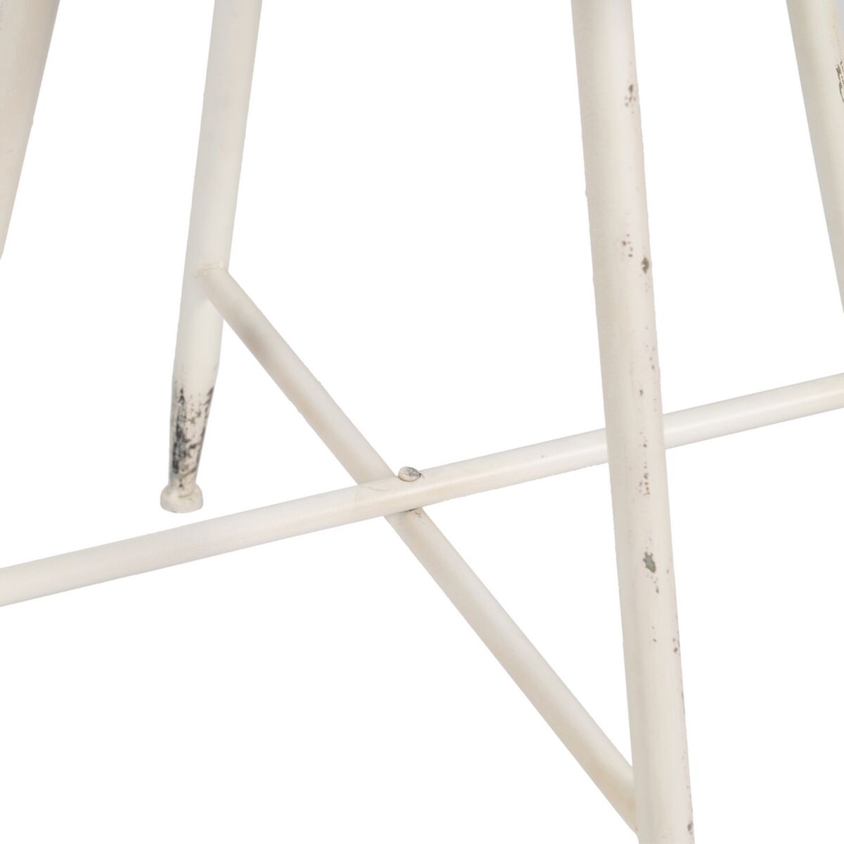 Small Side Table Cream Iron 80 x 80 x 75 cm-3
