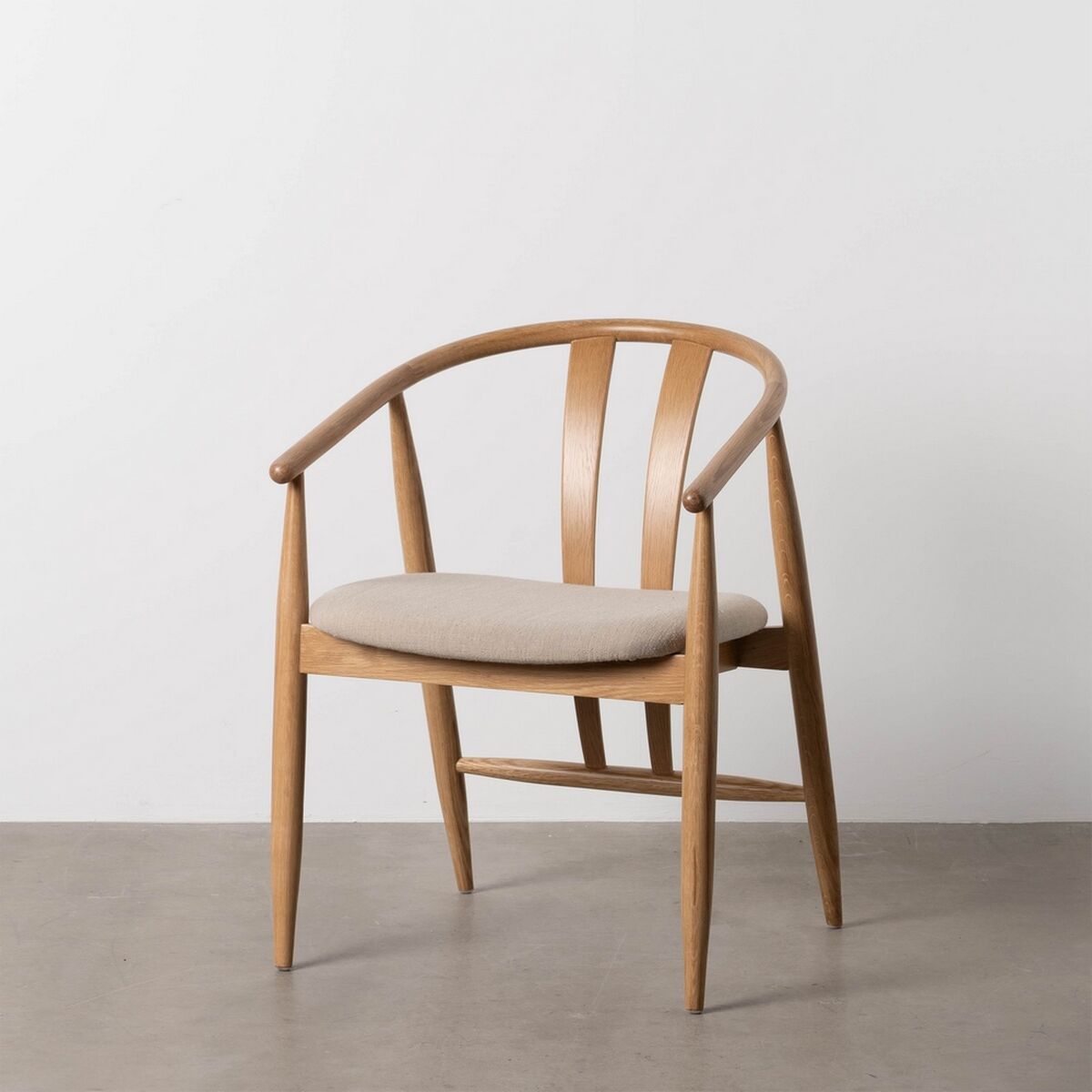 Dining Chair Beige Natural 56,5 x 57 x 76,5 cm-9