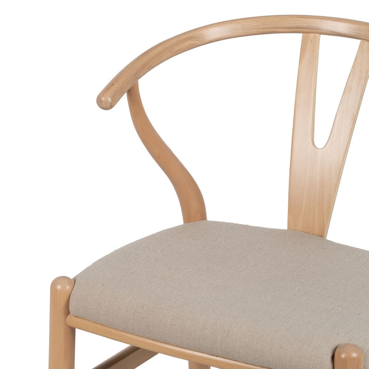 Dining Chair Beige Natural 53 x 55 x 80 cm-5