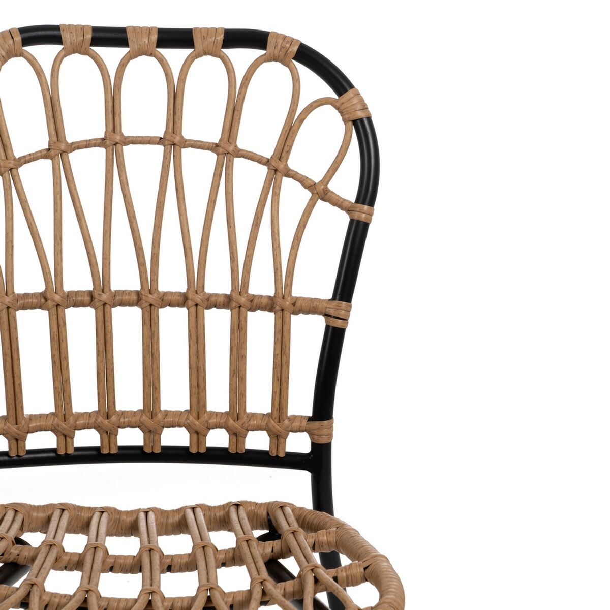 Dining Chair Black Natural Steel 51 X 58 X 87 CM-6