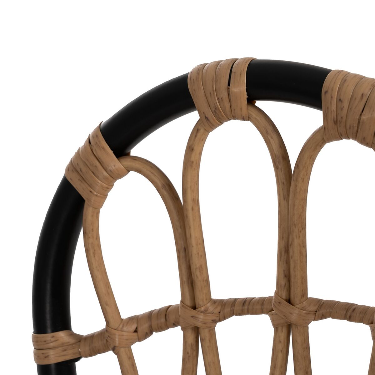 Dining Chair Black Natural Steel 51 X 58 X 87 CM-4