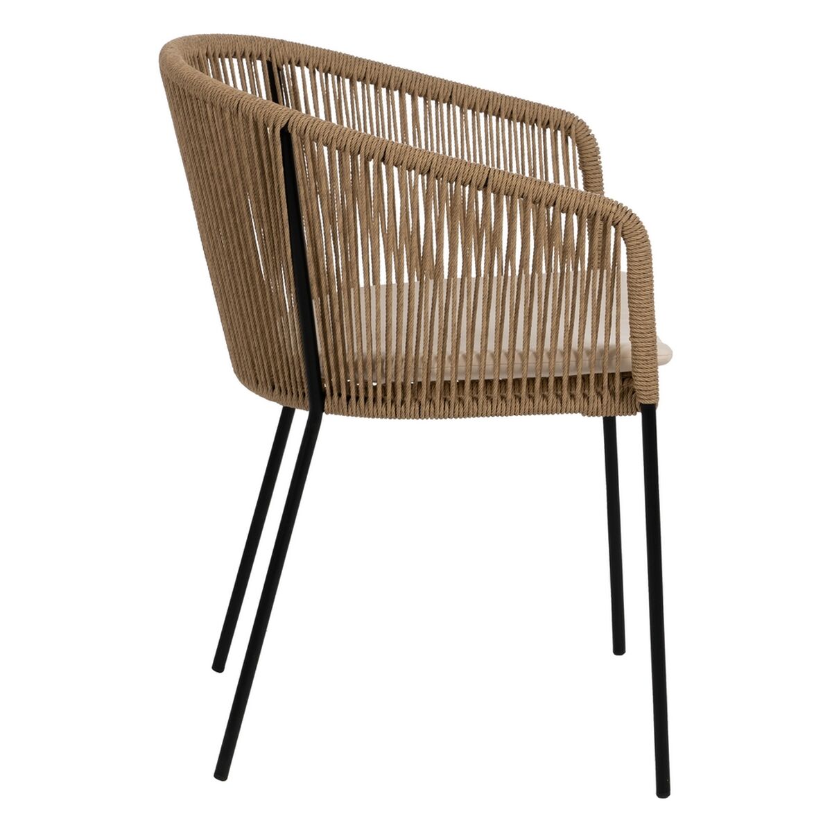 Dining Chair Black Natural Steel 55 X 54 X 79 CM-10