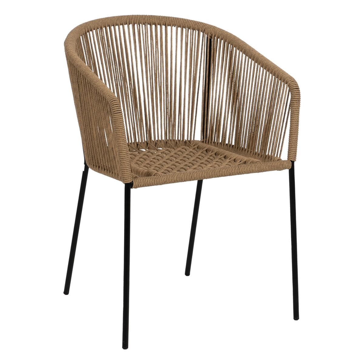 Dining Chair Black Natural Steel 55 X 54 X 79 CM-8