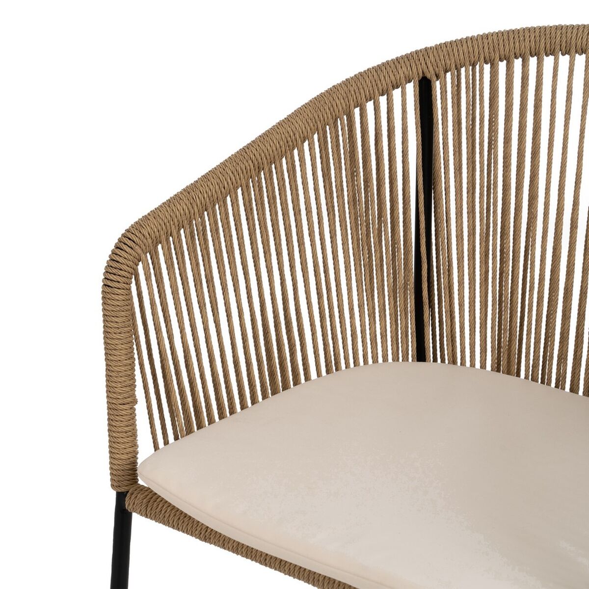 Dining Chair Black Natural Steel 55 X 54 X 79 CM-6