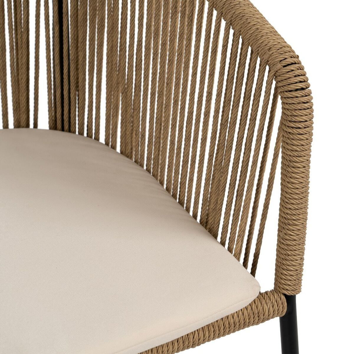 Dining Chair Black Natural Steel 55 X 54 X 79 CM-3