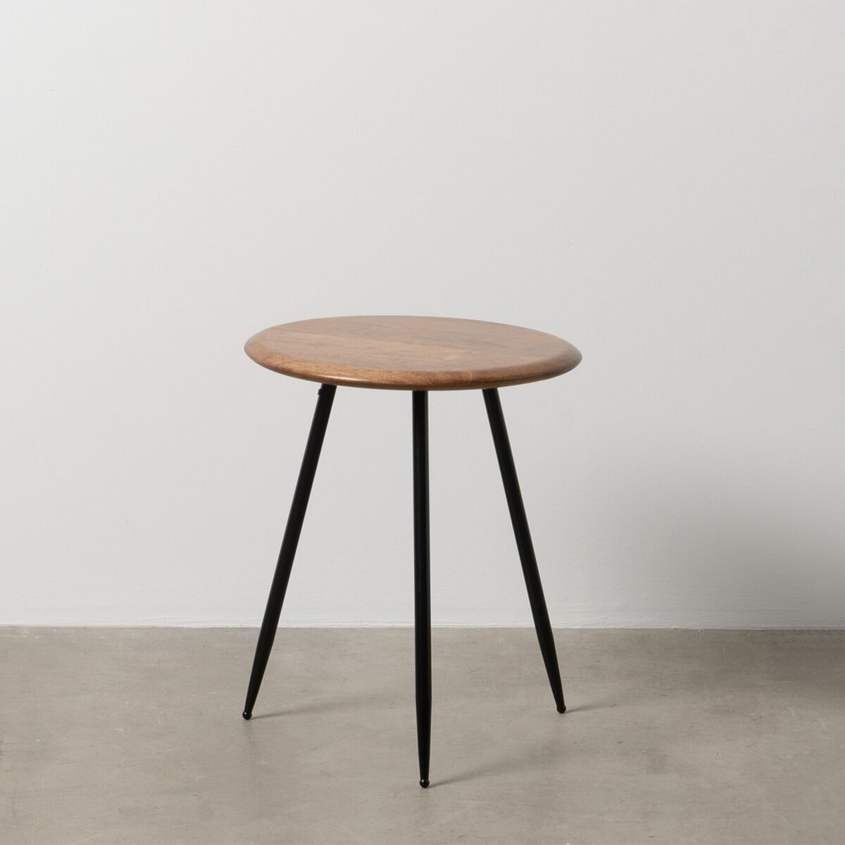 Side table LAGOM Black Natural Iron Rubber wood 40 x 40 x 50 cm-6