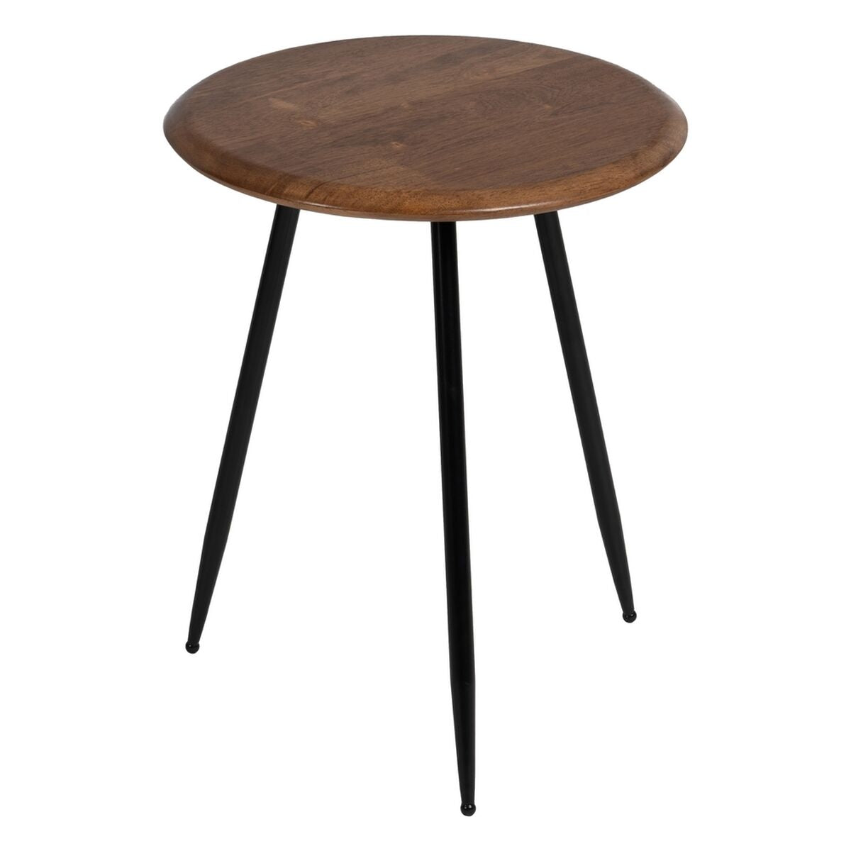 Side table LAGOM Black Natural Iron Rubber wood 40 x 40 x 50 cm-0