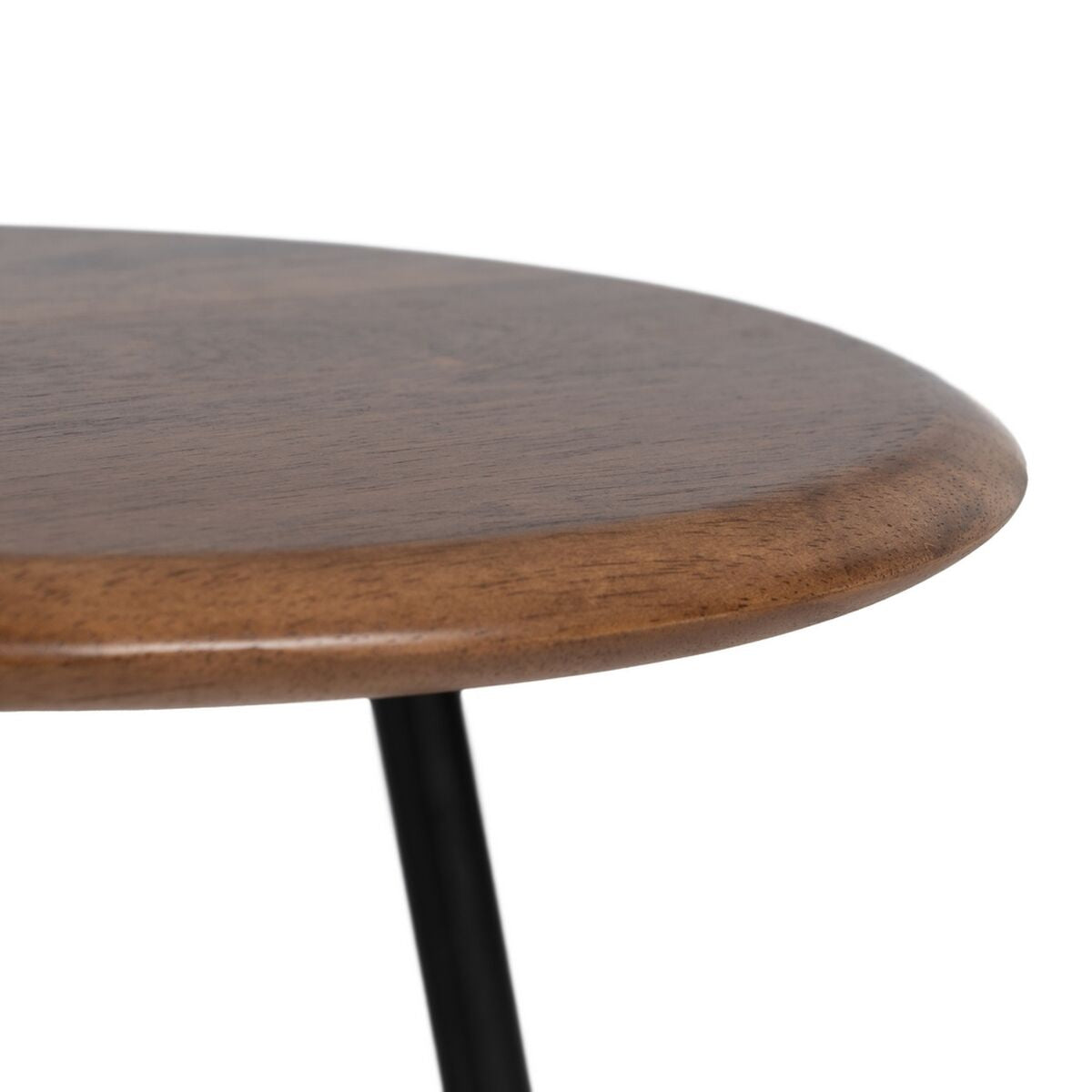 Side table LAGOM Black Natural Iron Rubber wood 40 x 40 x 50 cm-3