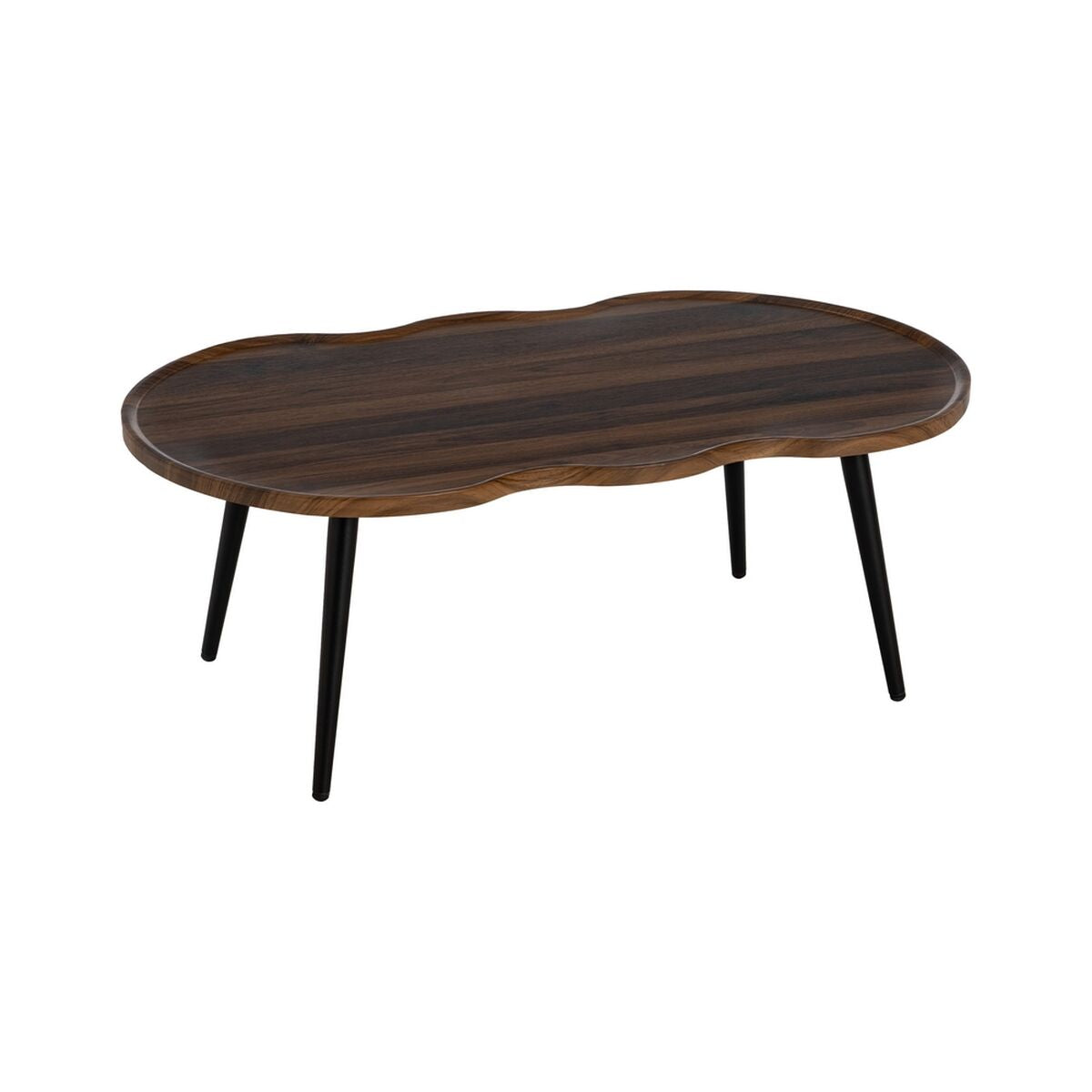 Centre Table Brown Black Iron MDF Wood 100 x 60 x 38 cm-0