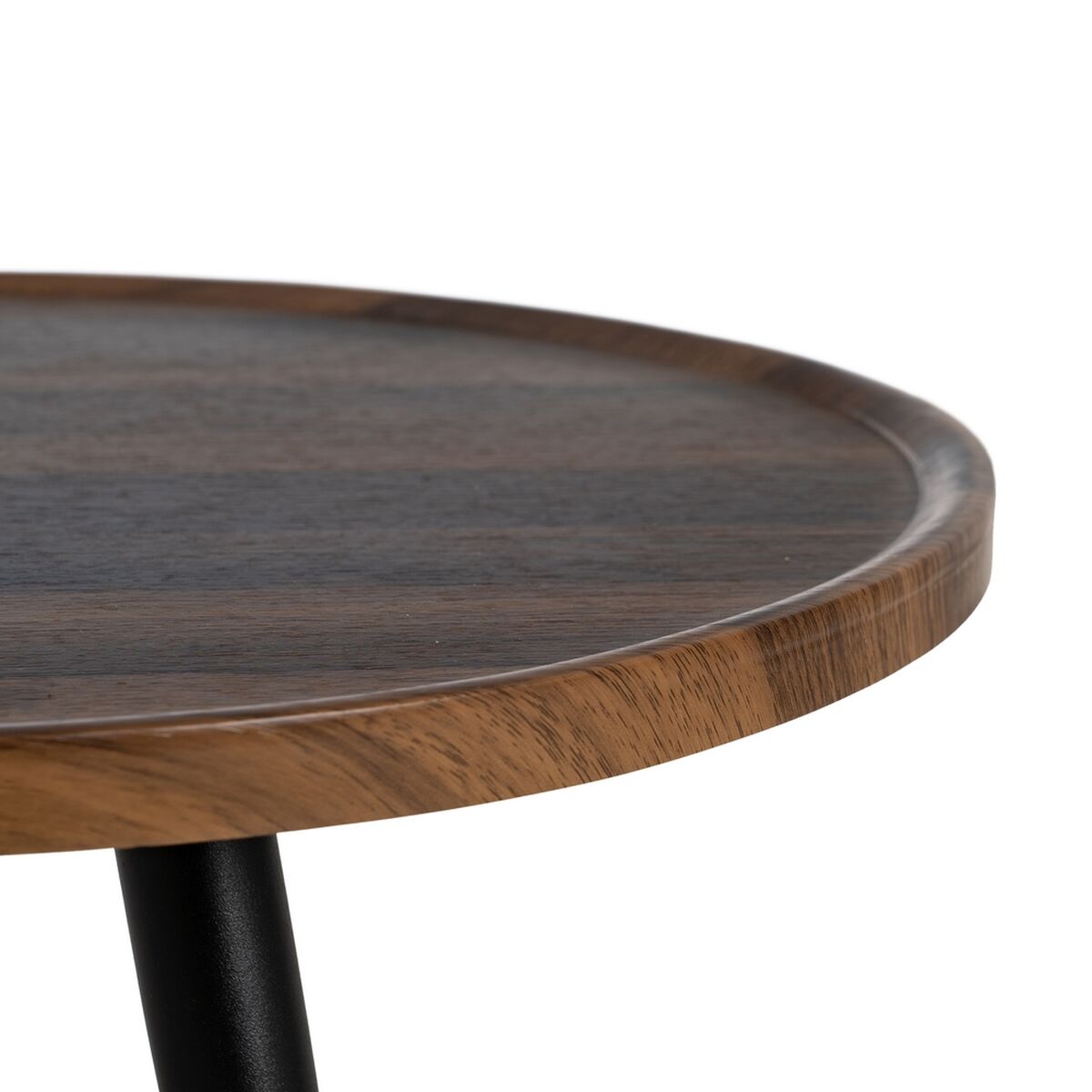 Centre Table Brown Black Iron MDF Wood 100 x 60 x 38 cm-3