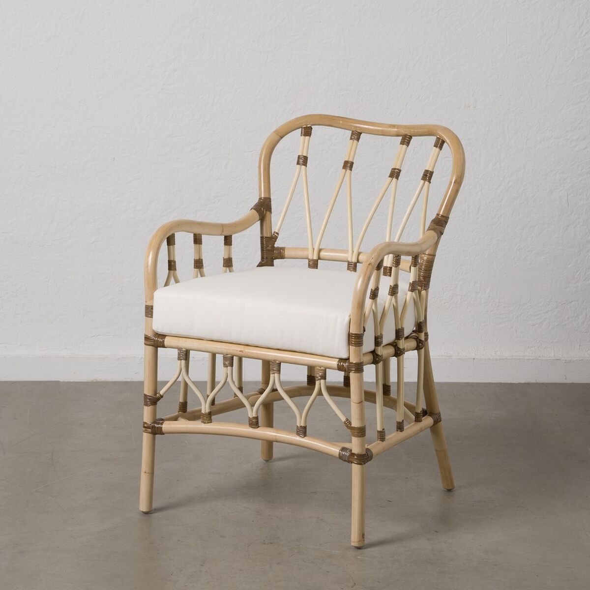 Armchair Natural Rattan 58 x 62 x 85 cm-9