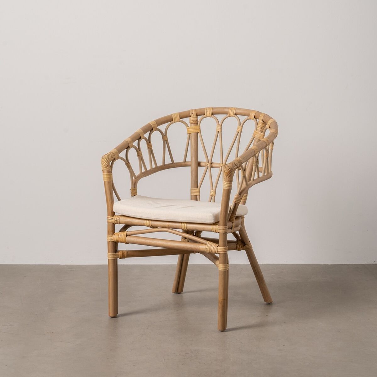 Dining Chair White Honey Rattan 58 x 59 x 78 cm-9