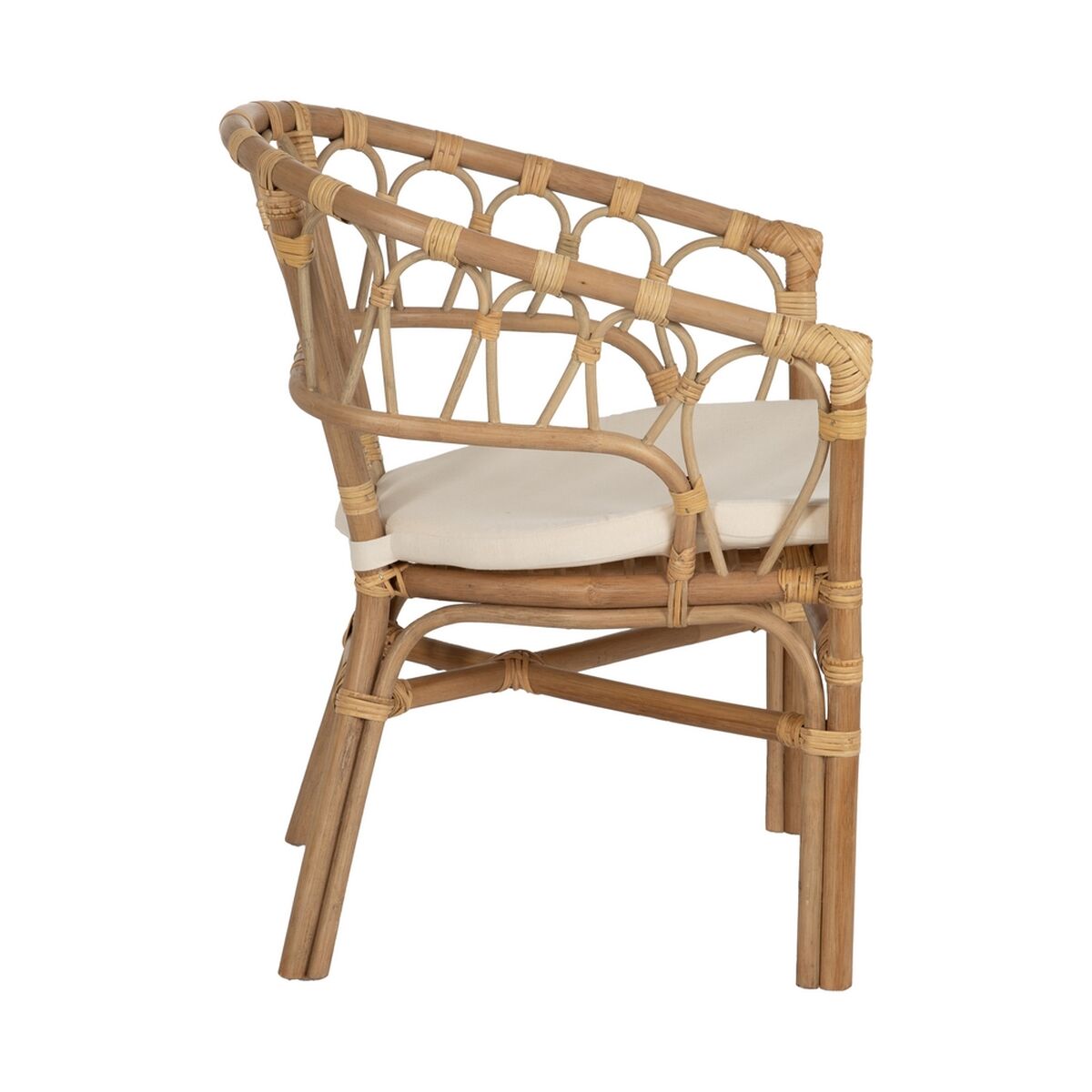 Dining Chair White Honey Rattan 58 x 59 x 78 cm-8