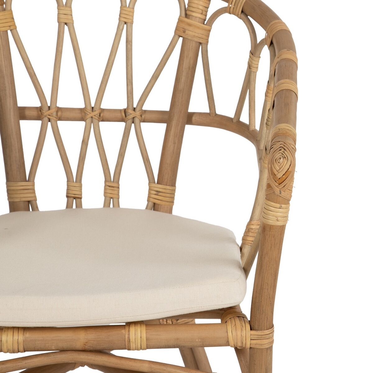 Dining Chair White Honey Rattan 58 x 59 x 78 cm-6