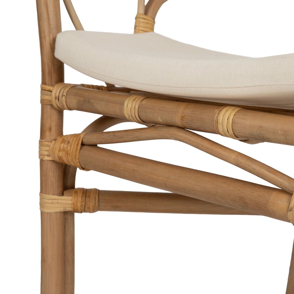 Dining Chair White Honey Rattan 58 x 59 x 78 cm-3